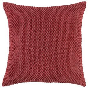 Rizzy Home - 20"x20" Oversize Vintage Square Throw Pillow Cover Burgundy